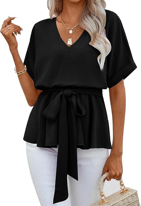 black blouse belt