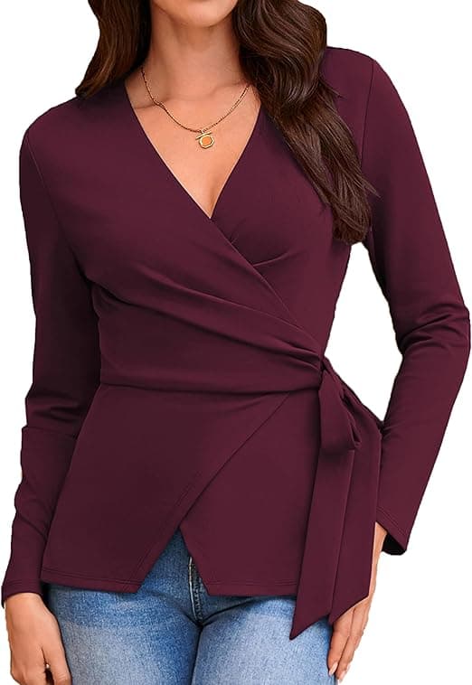 blouse peplum wine