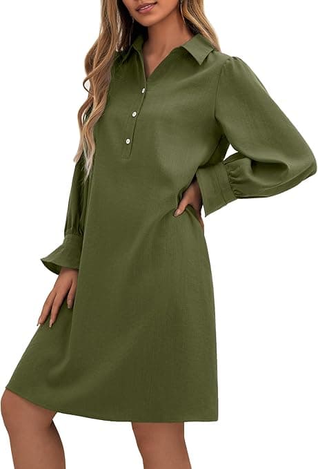 green shirt dress