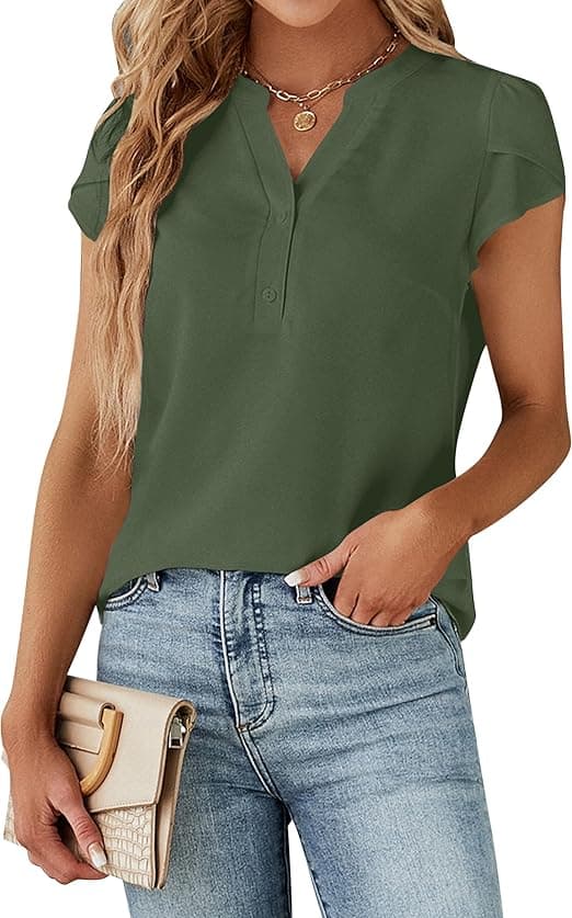 top vneck green