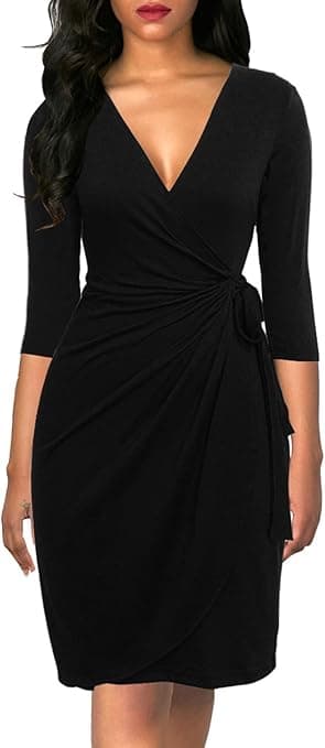 wrap dress black